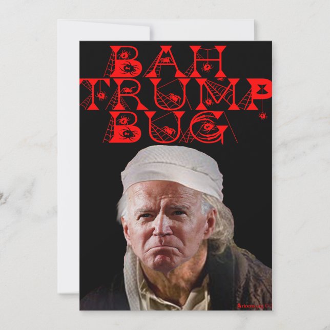 Bah Trump Bug Holiday Card (Front)