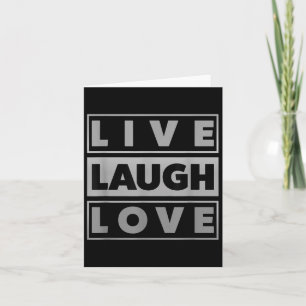 Bahaas Tee Live Laugh Love Cool Inspiration Motiva Card