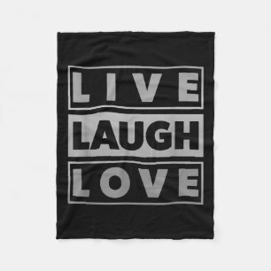 Bahaas Tee Live Laugh Love Cool Inspiration Motiva Fleece Blanket