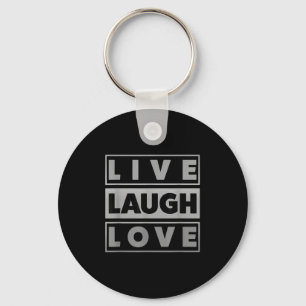 Bahaas Tee Live Laugh Love Cool Inspiration Motiva Key Ring