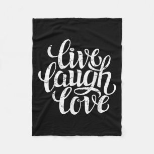Bahaas Tee Live Laugh Love Inspiration Quotes Grap Fleece Blanket