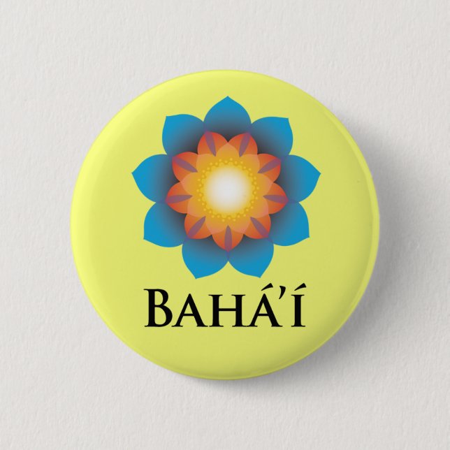 Bahá'í 6 Cm Round Badge (Front)