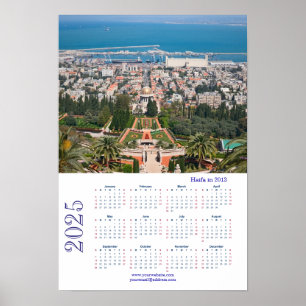 Bahá'í Gardens, Haifa in 2013 , Israel Poster