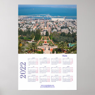 Bahá'í Gardens, Haifa, Israel Calendar 2022 Poster