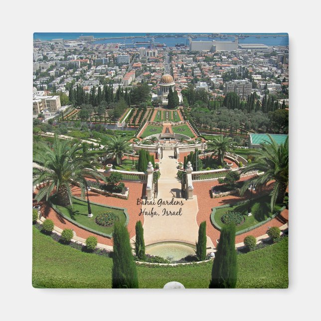 Bahai Gardens in Haifa, Israel Magnet (Front)
