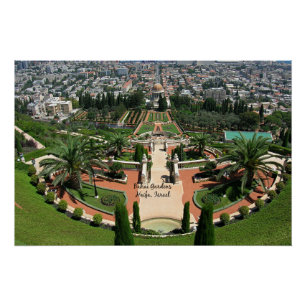 Bahai Gardens in Haifa, Israel Poster