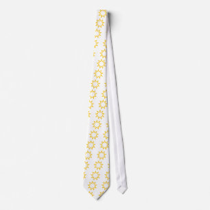 Bahai star orange tie