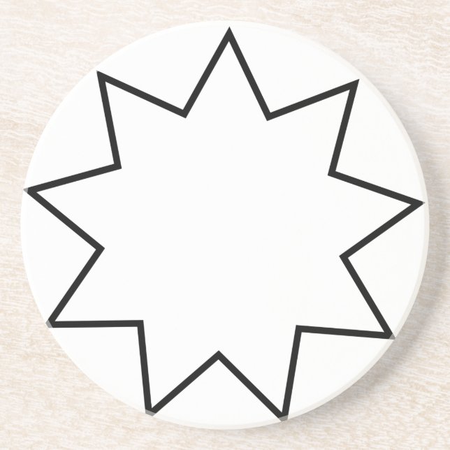 Bahai  Symbol Coaster (Front)