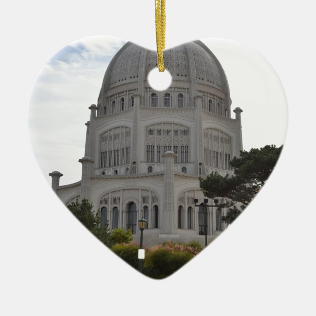 Bahai Temple in Wilmette,IL Ceramic Ornament (Front)