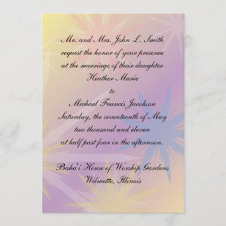 Baha'i Wedding Invitation