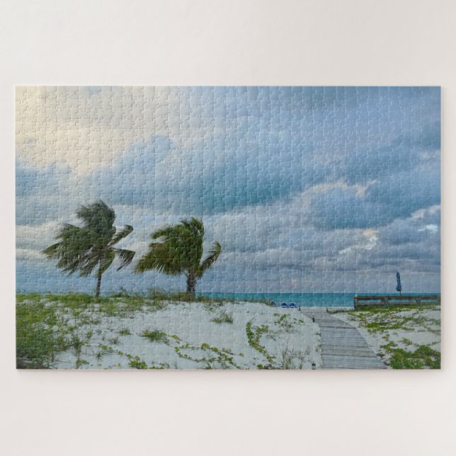 Bahama Breezes at Sunset, Treasure Cay Poster Jigsaw Puzzle (Horizontal)