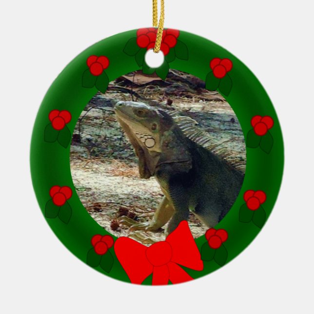 Bahama Iguana Dated Ornament (Front)