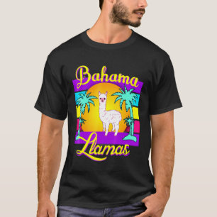 Bahama Llama 80s Retro Beach Summer T-Shirt