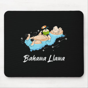 Bahama Llama Shirt Funny Alpaca beach vacation Mouse Pad