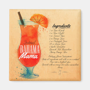 Bahama Mama Cocktail Magnet
