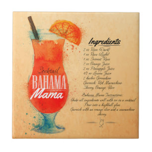 Bahama Mama Recipe Ceramic Tile