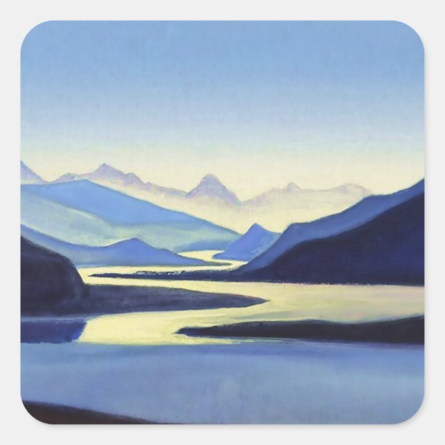 “Bahamaputra” by Nicholas Roerich Square Sticker (Front)