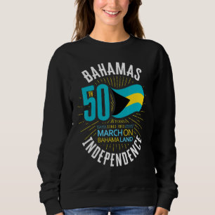 Bahamas 50th Independence Bahamian Flag Nassau Bah Sweatshirt