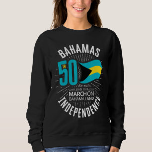 Bahamas 50th Independence Bahamian Flag Nassau Bah Sweatshirt