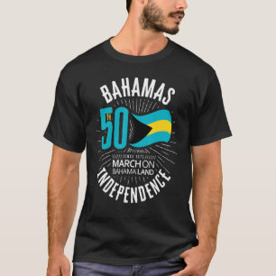 Bahamas 50th Independence Bahamian Flag Nassau Bah T-Shirt