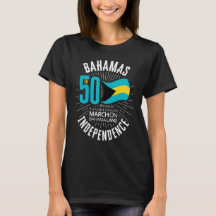 Bahamas 50th Independence Bahamian Flag Nassau Bah T-Shirt