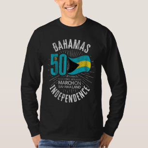 Bahamas 50th Independence Bahamian Flag Nassau Bah T-Shirt