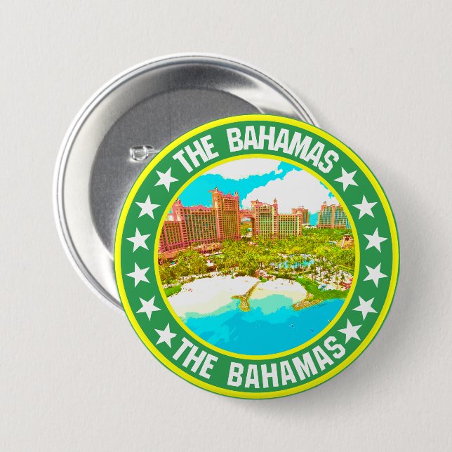 Bahamas                                    7.5 cm round badge (Front & Back)