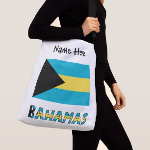 Bahamas and Bahamian Flag with Your Name Crossbody Bag