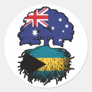 Bahamas Bahamian Australian Australia Tree Roots Classic Round Sticker