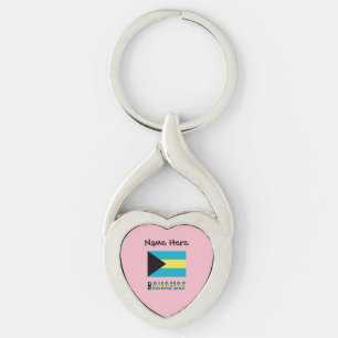 Bahamas Bahamian Flag Key Ring