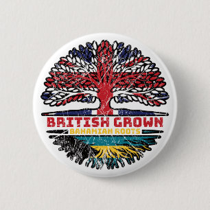 Bahamas Bahamian Uk United Kingdom British Tree 6 Cm Round Badge