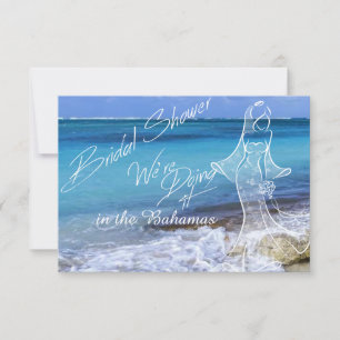 BAHAMAS BEACH SHORE Bridal Shower Invitation