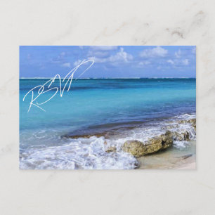 Bahamas Beach Wedding RSVP Card