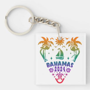 Bahamas Bliss: A Tropical Escape to Island Paradis Key Ring