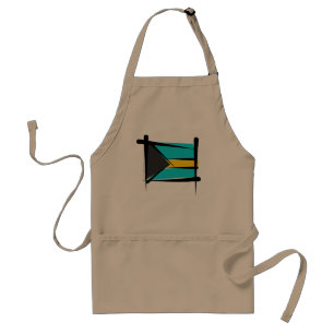 Bahamas Brush Flag Standard Apron