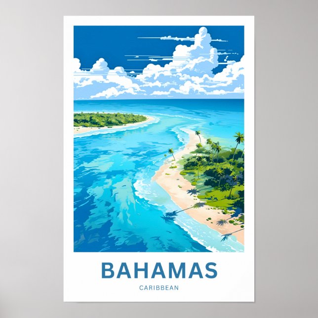 Bahamas Caribbean Travel Print (Front)