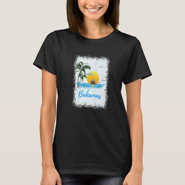 Bahamas Caribbean Vacation Sailing   T-Shirt (Front)
