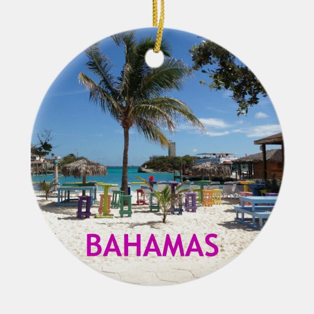 Bahamas Ceramic Ornament (Front)