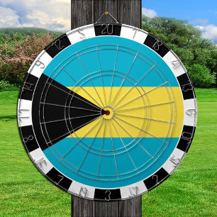 Bahamas Dartboard, game board, Bahamas Flag Dartboard