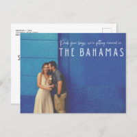 Bahamas Destination Wedding Photo Save the Date