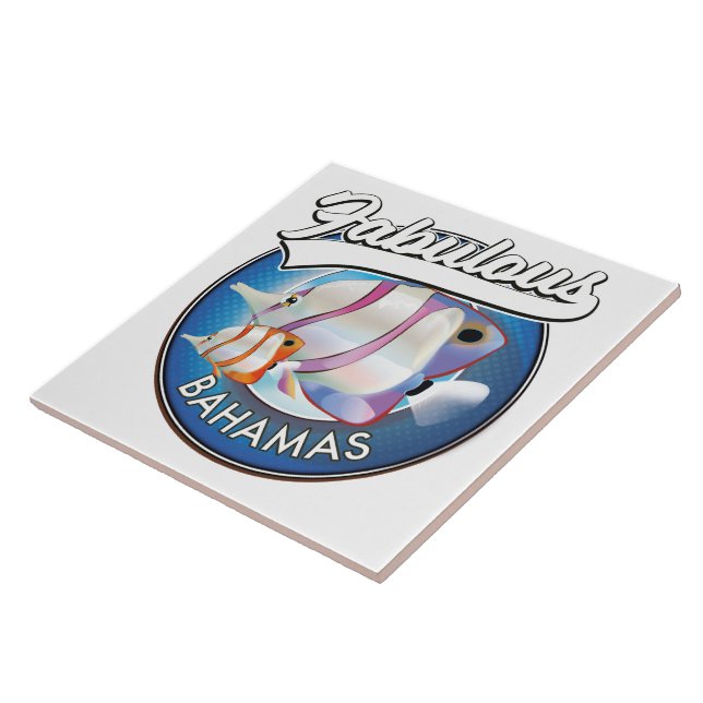 Bahamas fabulous logo  ceramic tile (Side)