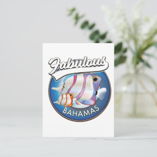 Bahamas fabulous logo  postcard