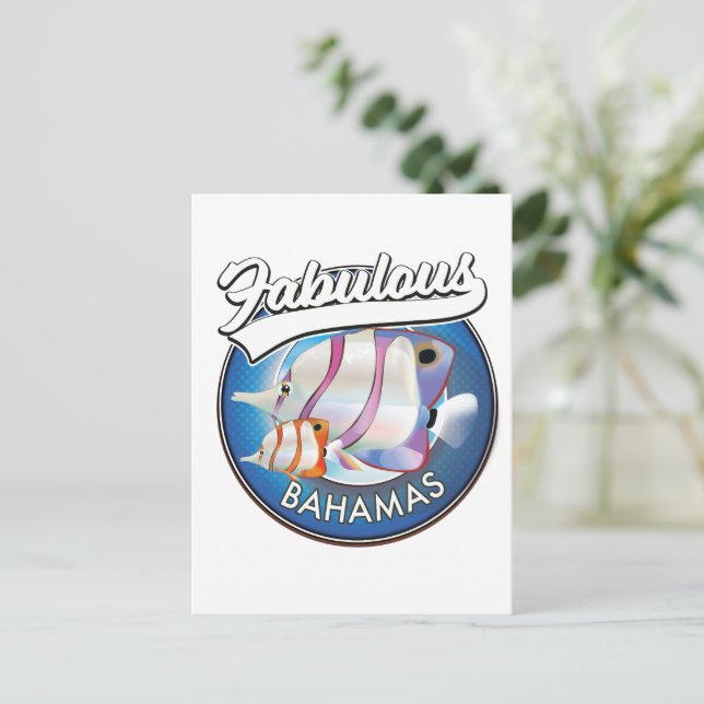 Bahamas fabulous logo  postcard (Standing Front)