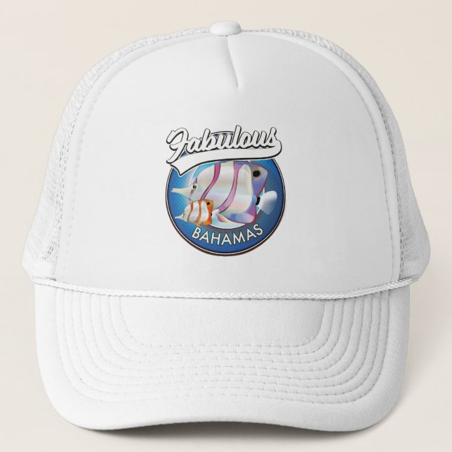 Bahamas fabulous logo  trucker hat (Front)