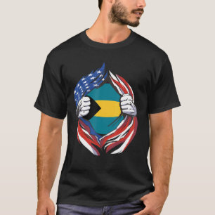 Bahamas Flag American Proud Of My Bahamian Heritag T-Shirt
