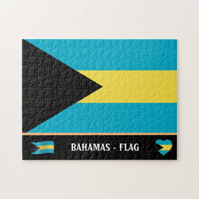 Bahamas Flag & Bahamas country / Bahamas Jigsaw Puzzle (Horizontal)