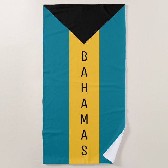 Bahamas Flag Beach Towel (Front)