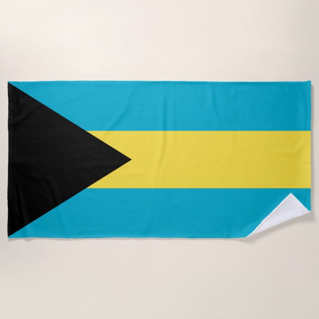Bahamas flag beach towel (Front)