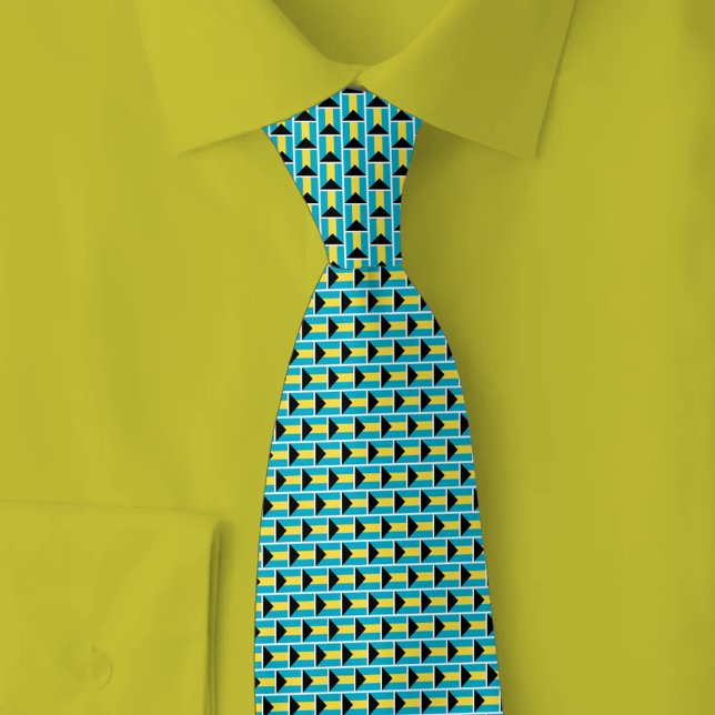 Bahamas Flag Brick Pattern Tie (Creator Uploaded)