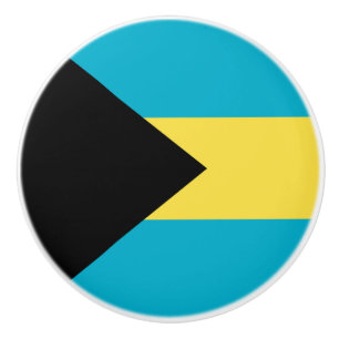 Bahamas flag ceramic knob